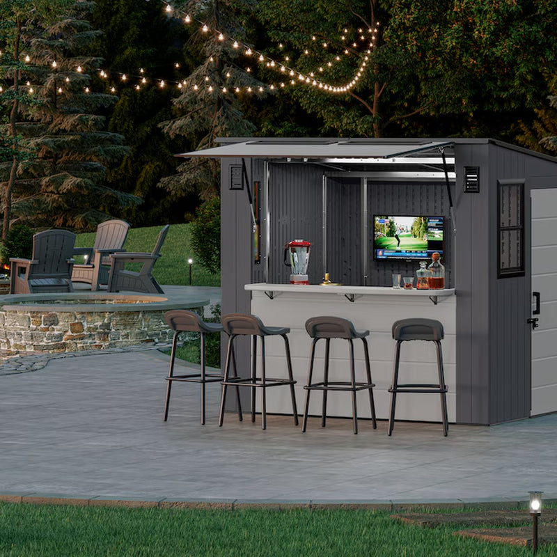 8-Ft X 7-Ft Resin Shed Resin Storage Shed (Floor Included)
