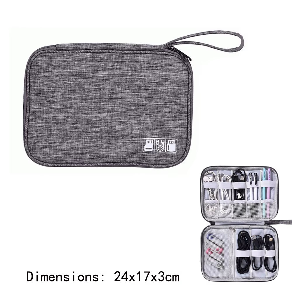Cable Storage Bag Waterproof Digital Electronic Accessories Organizer Portable Travel Cable Organizer Case for Cable Charger