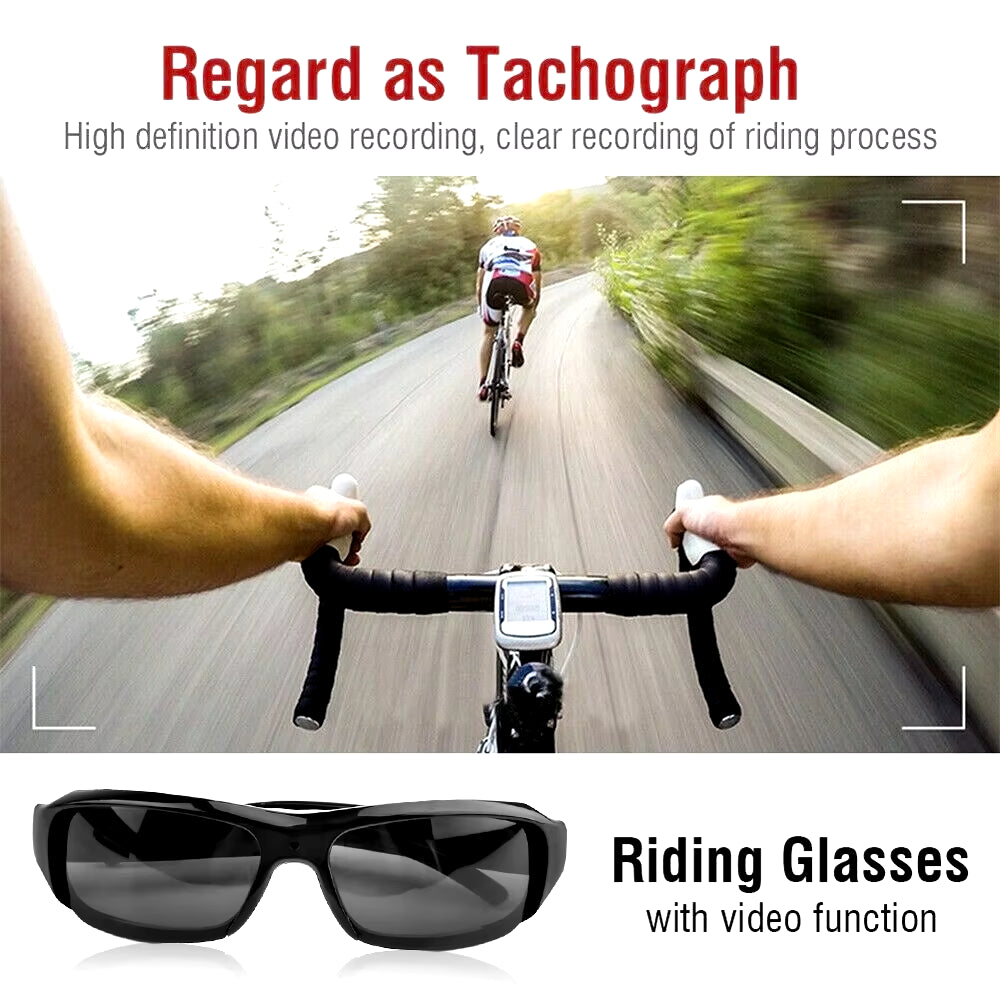1080P HD Mini Camera Glasses Portable Camera DVR Video Recorder Outdoor Sports Camera Recorder Wearable Bike Smart Sunglasses
