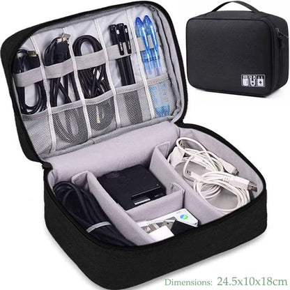 Cable Storage Bag Waterproof Digital Electronic Accessories Organizer Portable Travel Cable Organizer Case for Cable Charger
