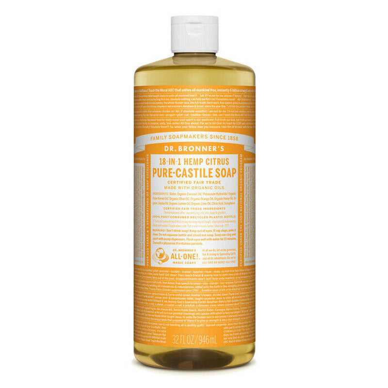NEW Dr. Bronner'S Hemp Pure-Castile Soap Liquid 946Ml 18-In-1 All Scent Bronners