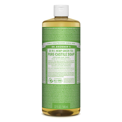 NEW Dr. Bronner'S Hemp Pure-Castile Soap Liquid 946Ml 18-In-1 All Scent Bronners