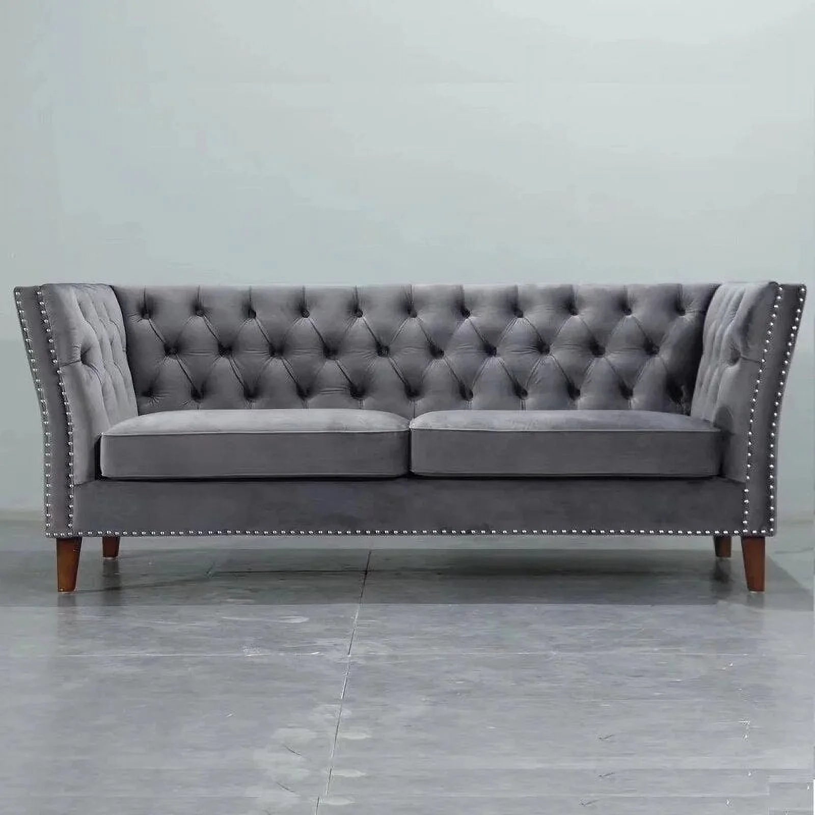 American Style Synthetic Leather 2 Seater Sofa Couch Living Room Furniture Luxury Chesterfield Sofas Set