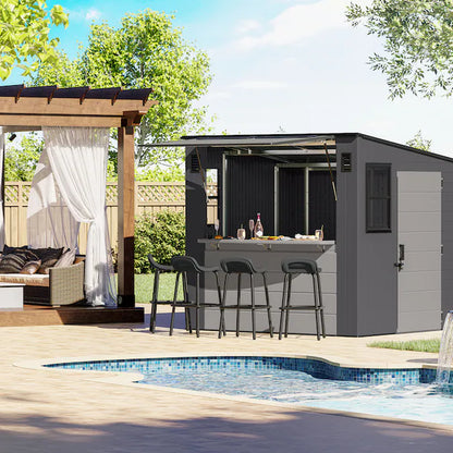 8-Ft X 7-Ft Resin Shed Resin Storage Shed (Floor Included)