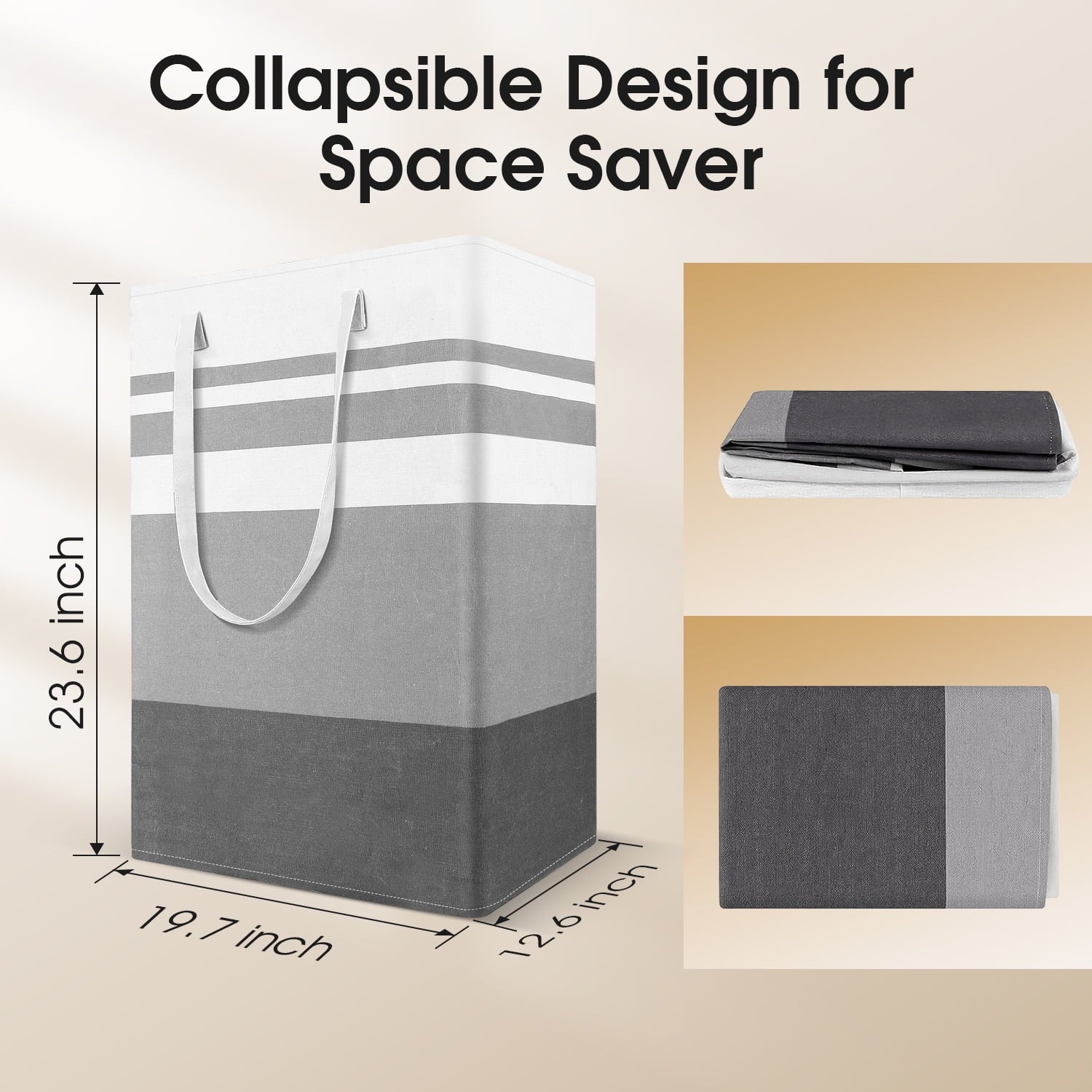 2Pack 75L Large Freestanding Laundry Hamper, Collapsible Laundry Basket Hamper with Handles Waterproof Clothes Hamper Organizer for Easy Storage