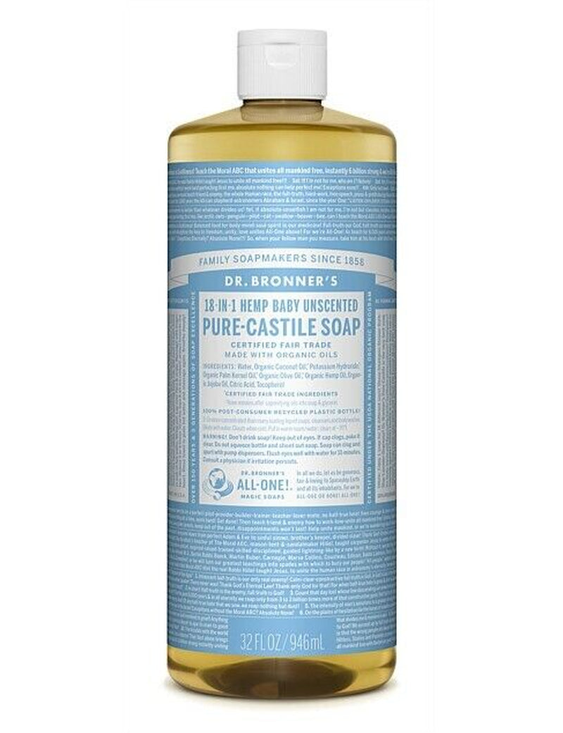 NEW Dr. Bronner'S Hemp Pure-Castile Soap Liquid 946Ml 18-In-1 All Scent Bronners