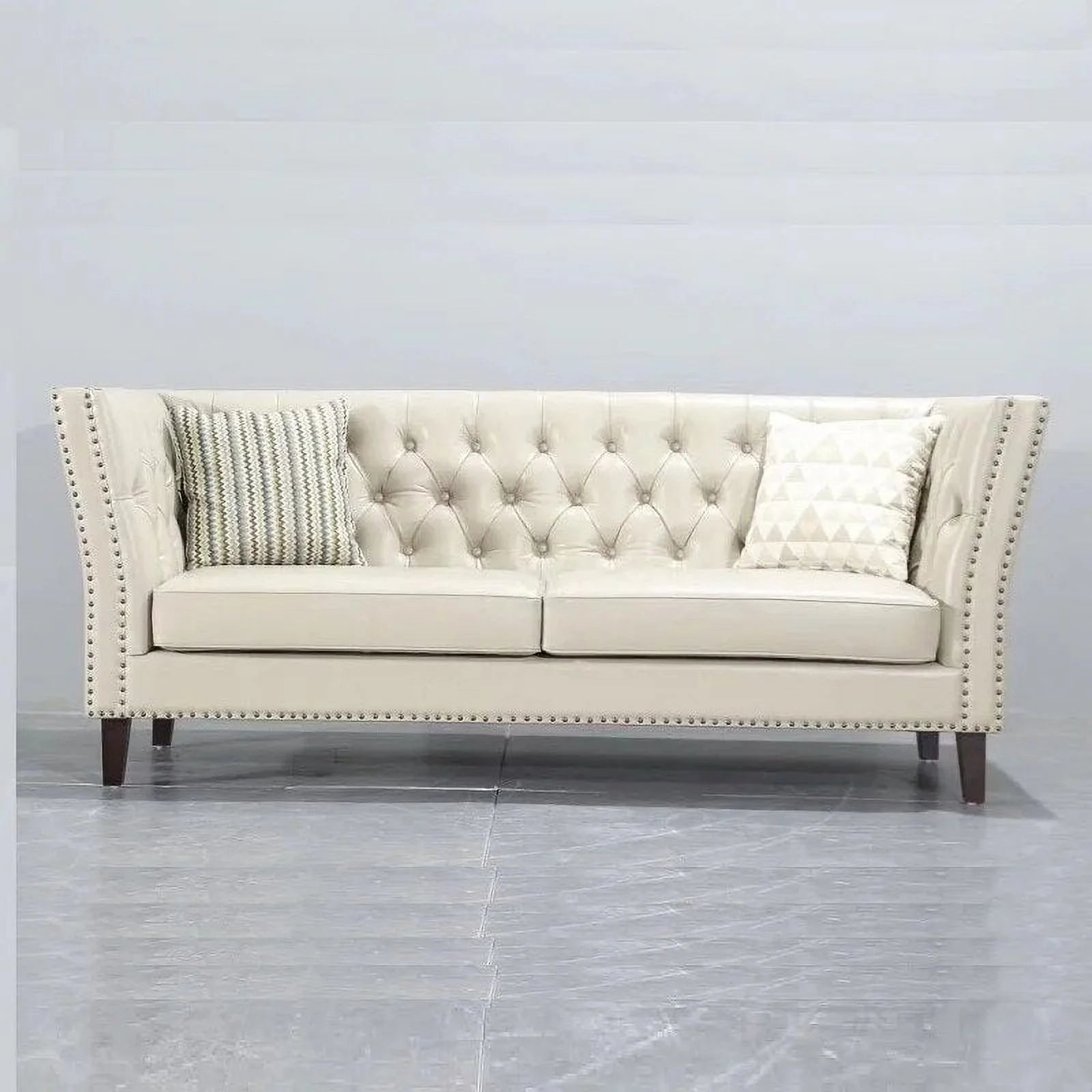 American Style Synthetic Leather 2 Seater Sofa Couch Living Room Furniture Luxury Chesterfield Sofas Set