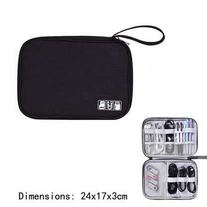 Cable Storage Bag Waterproof Digital Electronic Accessories Organizer Portable Travel Cable Organizer Case for Cable Charger