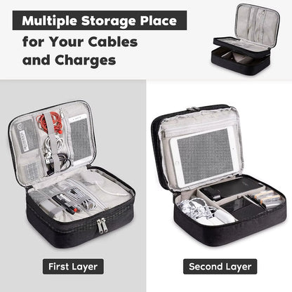 Cable Storage Bag Waterproof Digital Electronic Accessories Organizer Portable Travel Cable Organizer Case for Cable Charger