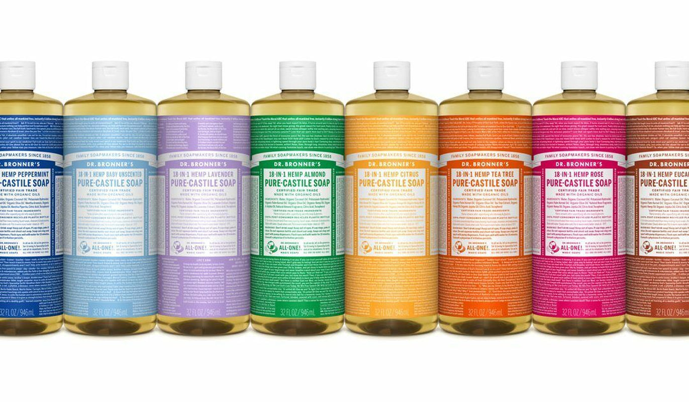 NEW Dr. Bronner'S Hemp Pure-Castile Soap Liquid 946Ml 18-In-1 All Scent Bronners