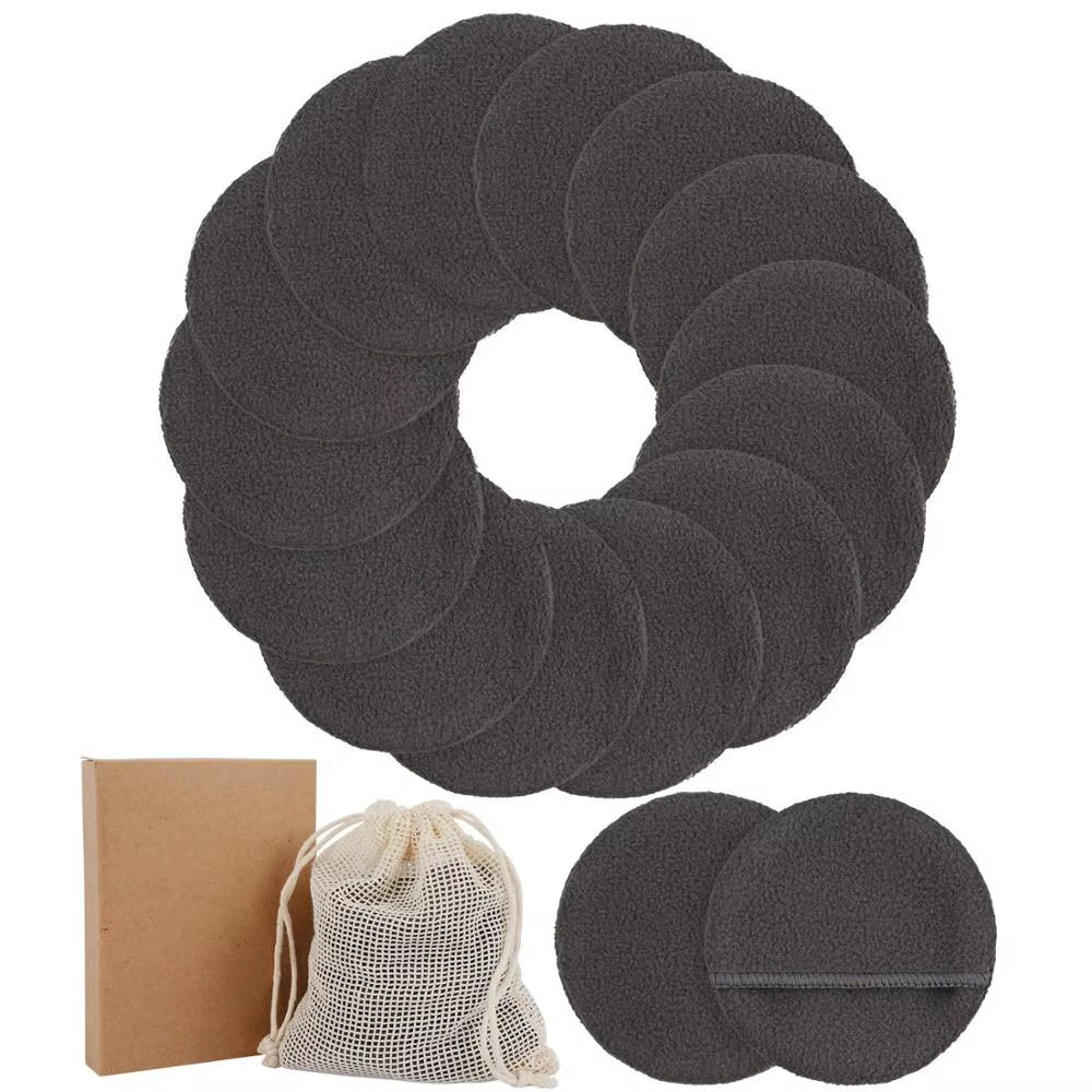 14/20 Packs Reusable Bamboo Cotton Makeup Remover Pads Facial Toner Pads Washable 4 Layer Face Pads Facial Skin Care Wipe Pads