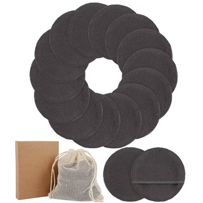 14/20 Packs Reusable Bamboo Cotton Makeup Remover Pads Facial Toner Pads Washable 4 Layer Face Pads Facial Skin Care Wipe Pads