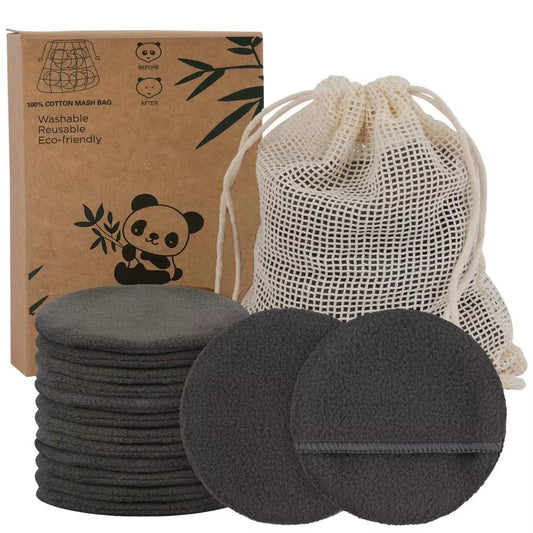 14/20 Packs Reusable Bamboo Cotton Makeup Remover Pads Facial Toner Pads Washable 4 Layer Face Pads Facial Skin Care Wipe Pads