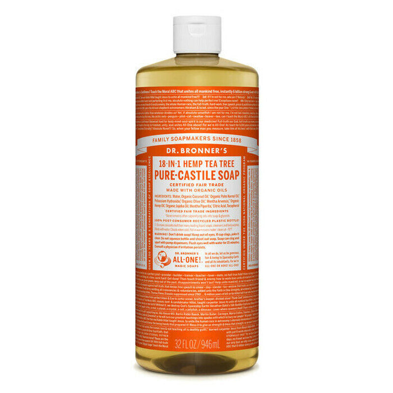 NEW Dr. Bronner'S Hemp Pure-Castile Soap Liquid 946Ml 18-In-1 All Scent Bronners