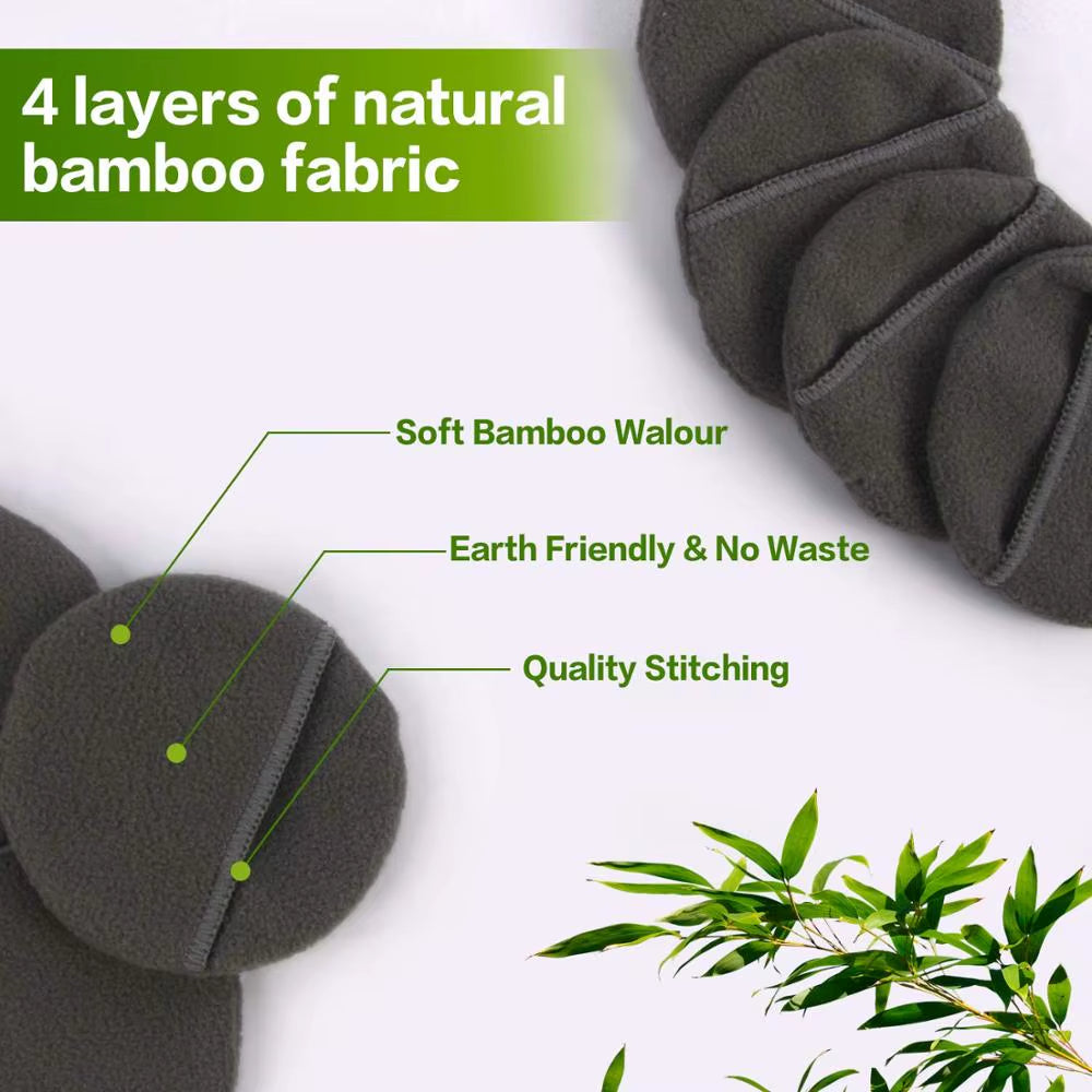 14/20 Packs Reusable Bamboo Cotton Makeup Remover Pads Facial Toner Pads Washable 4 Layer Face Pads Facial Skin Care Wipe Pads