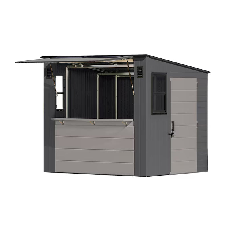 8-Ft X 7-Ft Resin Shed Resin Storage Shed (Floor Included)